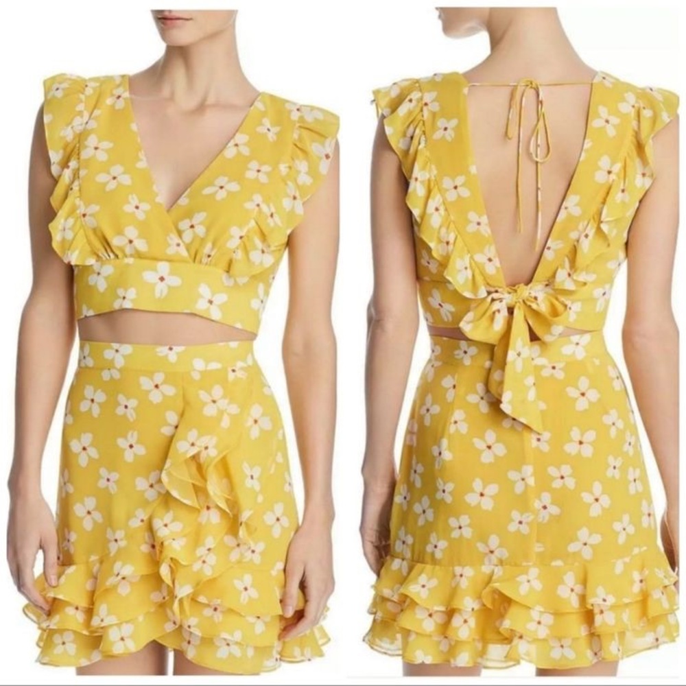 Floral top and Skirt Set